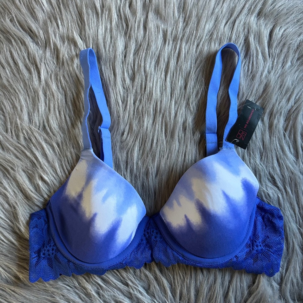 No Boundaries T-Shirt Bra Women's Size 32B Tie Dye Lightly Lined Underwire NEW